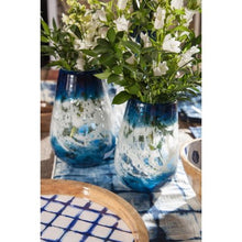 Load image into Gallery viewer, Set of 3 Indigo Blue and White Indoor Artisanal Glass - EK CHIC HOME