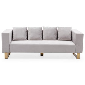 Glam Marni Metal Base 87" Sofa, Multiple Colors - EK CHIC HOME