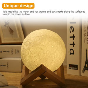 3D Moon Lamp Touch Control Brightness - EK CHIC HOME