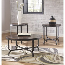 Load image into Gallery viewer, 3 Piece Round Coffee Table Set in Dark Brown - EK CHIC HOME