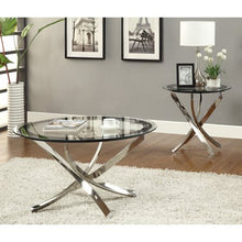 Load image into Gallery viewer, Glass Top Round Coffee Table - EK CHIC HOME