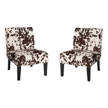 Load image into Gallery viewer, Cow Fabric Accent Chair, Set of 2 - EK CHIC HOME