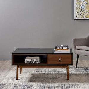 Reno Coffee Table - Black/Walnut - EK CHIC HOME