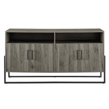 Load image into Gallery viewer, 58&quot; 4-Door Modern Farmhouse TV Stand - Slate Grey - EK CHIC HOME