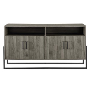 58" 4-Door Modern Farmhouse TV Stand - Slate Grey - EK CHIC HOME