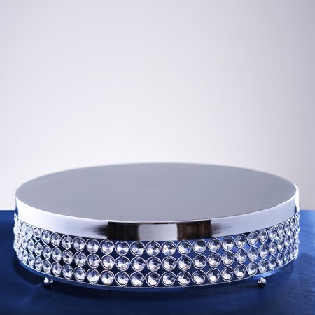 Silver Crystal Cake Centerpiece Stand - EK CHIC HOME