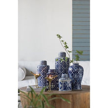 Load image into Gallery viewer, Valora Blue and White Vase - EK CHIC HOME