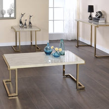 Load image into Gallery viewer, CHIC Coffee Table, Faux Marble and Champagne - EK CHIC HOME