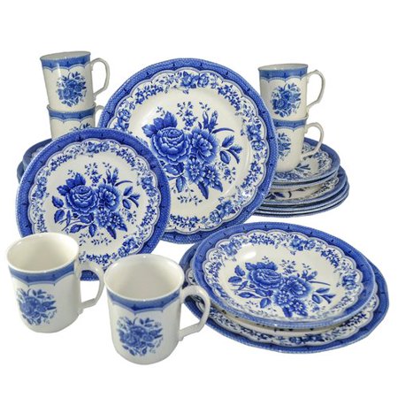 Tudor England Royal Classic Victoria 24 Piece Dinnerware Set, Service for 6 - EK CHIC HOME