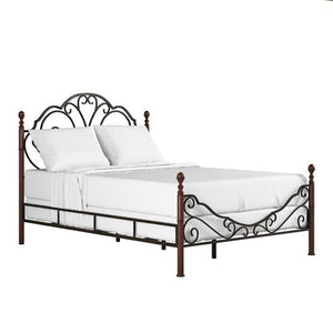 Graceful Scrolls Poster Metal Bed, Multiple Sizes - EK CHIC HOME