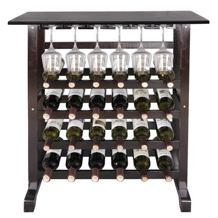 24 Bottle Wood Wine Rack - EK CHIC HOME