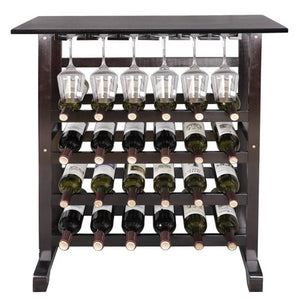 24 Bottle Wood Wine Rack - EK CHIC HOME