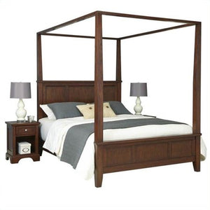 King Canopy Bed and 2 Night Stands - EK CHIC HOME