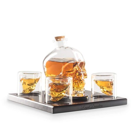 Skull Shaped Glass Decanter Gift Set - EK CHIC HOME