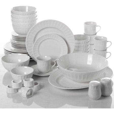 46-Piece Dinnerware and Serveware Set, Service for 6 - EK CHIC HOME