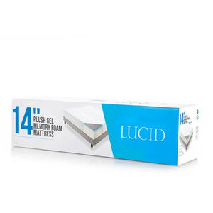 Lucid 14" Plush Memory Foam Mattress, Four-Layer, Multiple Sizes - EK CHIC HOME