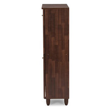 Load image into Gallery viewer, Fernanda Modern and Contemporary 4-Door Oak Brown Wooden Tall Cabinet - EK CHIC HOME