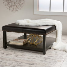 Load image into Gallery viewer, Brown Bonded Ottoman Coffee Table - EK CHIC HOME