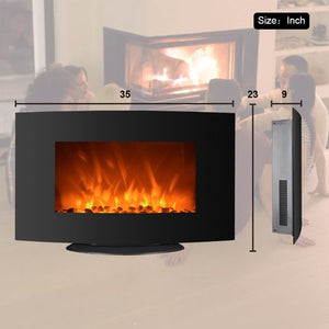 36" Electric 1500W Fireplace Heater Wall - EK CHIC HOME