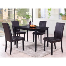 Load image into Gallery viewer, Melisa 5 pcs Dining Set with Brown Color Chairs - EK CHIC HOME