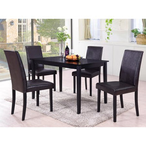 Melisa 5 pcs Dining Set with Brown Color Chairs - EK CHIC HOME