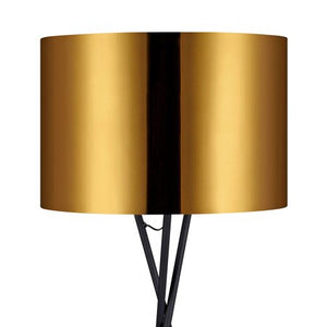 Versanora - Cara 62.2" Tripod Floor Lamp with Gold Shade - EK CHIC HOME