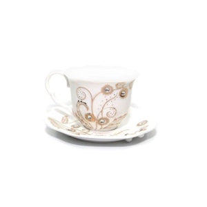Royalty Porcelain 2-pc Swarovski Collection Tea / Coffee 8-Oz Cup Set - EK CHIC HOME