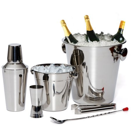 Stainless Steel 6 Piece Bartender Set - EK CHIC HOME