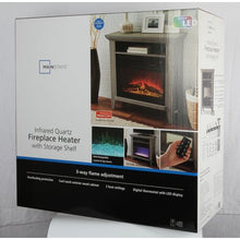 Load image into Gallery viewer, Infrared Quartz Fireplace Heater with Storage Shelf - EK CHIC HOME