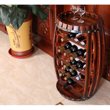 Load image into Gallery viewer, Barrel Shaped 23 Bottle Wine Rack - EK CHIC HOME