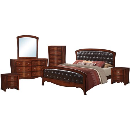 Jansen Queen Panel 6PC Bedroom Set - EK CHIC HOME