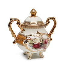 Load image into Gallery viewer, Royalty Porcelain 10-pc Vintage Rose Tea Cup Set for 6, 24K Gold - EK CHIC HOME