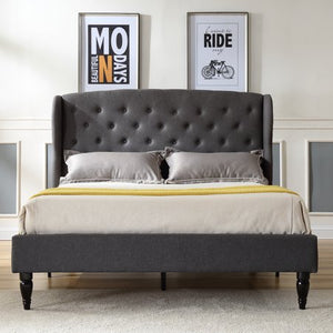 Modern Upholstered Platform Bed - EK CHIC HOME