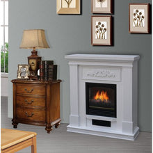 Load image into Gallery viewer, 38 inch Wall/Corner Electric Fireplace Heater in White - EK CHIC HOME