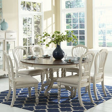 Load image into Gallery viewer, Pine Island 7-Piece Round Dining Set with Wheat Back Chairs - EK CHIC HOME