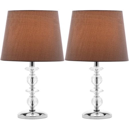 Derry Stacked Crystal Orb Lamp with CFL Bulb, Multiple Colors, Set of 2 - EK CHIC HOME