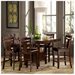 7-Piece Counter Height Expandable Storage Dining Table Set - Dark Brown - EK CHIC HOME
