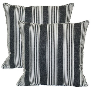 19 x 19 in. Mirrored Stripe Outdoor Toss Pillow - Set of 2 - EK CHIC HOME