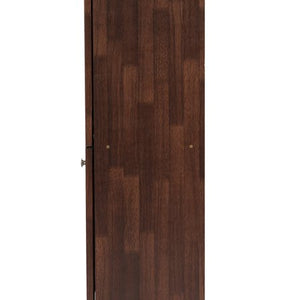 Fernanda Modern and Contemporary 4-Door Oak Brown Wooden Tall Cabinet - EK CHIC HOME