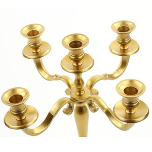 5 Arm Candle Holder Centerpiece, 12" Gold - EK CHIC HOME