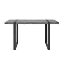 Load image into Gallery viewer, 60&quot; Industrial Metal &amp; Wood Dining Table - Charcoal - EK CHIC HOME