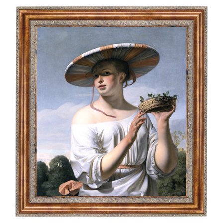 Toscano Girl 1645 Framed Painting Print on Canvas - EK CHIC HOME